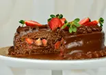 Torta de Chocolate com Morango