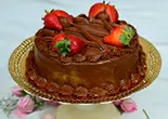 Torta de Chocolate com Morango